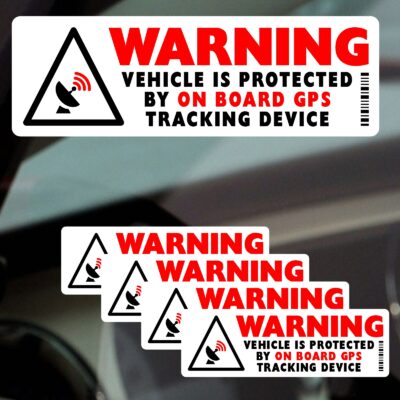 G30 Stickers Warning On Board GPS Tracking Device Vehicle Tracker Signs Protected Car Van Taxi Secure Security Protection Safety Alarm Window Labels - Image 2