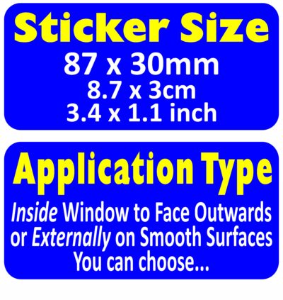 VC18 Stickers In Car Camera Recording Security CCTV Signs Warning Labels Go Pro Nextbase Dash Cam GoPro Vehicle Protection Secure Anti-Theft Deterrent Decals - Image 3