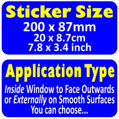 D23 Sticker Please Allow Enough Room To Open My Door Fully Disabled Sign Car Window Van Vehicle Disability Mobility Leave Space Self Adhesive Vinyl Handicapped Handicap Parking Awareness Logo Decal Label - Image 2