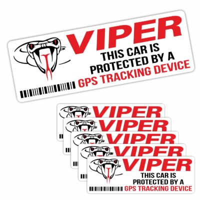 G31 Stickers Viper Warning On Board GPS Tracking Device Vehicle Signs Anti-Theft Tracker Protected Car Van Taxi Secure Security Installed Protection Safety Alarm Window Decals Labels