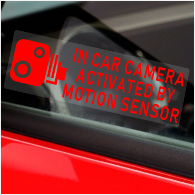 C49 Stickers In Car Camera Recording Activated by Motion Sensor Warning Signs Dash Cam Vehicle Security Dashcam Window Decals CCTV Anti-Theft Deterrent Van Taxi Cab Coach Secure Safety Labels Notice - Image 3