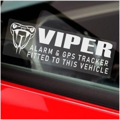 G17 Stickers Viper Alarm and GPS Warning Signs Vehicle Window Decals Tracker Security Tracked Tracking Device Fitted Car Anti-Theft Deterrent Van Truck Taxi Cab Coach Secure Safety Labels Notice