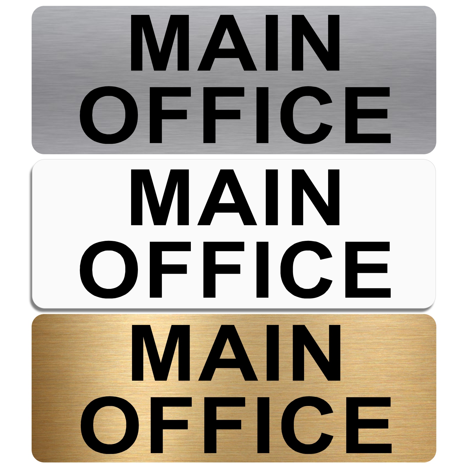 ML6 Metal Main Office Door Sign Aluminium Tin Security Notice Shop Warehouse Business Hotel Café Restaurant Pub