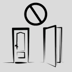 Metal No Entry Signs