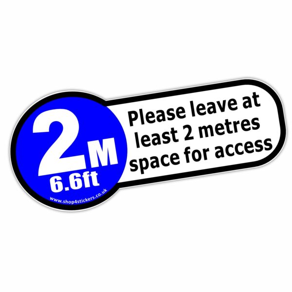DF11 Sticker Please Leave at Least 2 Metres of Space for Access Sign Disabled Driver Car Window Door Disability Awareness Notice Vehicle Decal Label Motability Handicap Accessible Parking