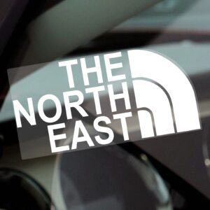 F21 Sticker The North East Sign Car Window Hiking Climbing Walk Walking Vinyl Label Decal Vehicle Van Outdoor Adventure JDM DUB Euro Bumper