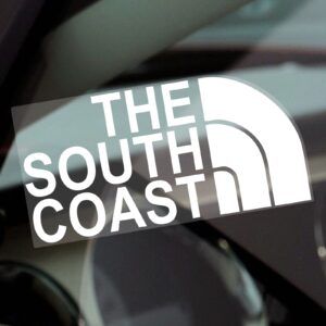 F25 Sticker The South Coast Sign Car Window Hiking Climbing Walk Walking Vinyl Label Decal Vehicle Van Outdoor Adventure JDM DUB Euro Bumper