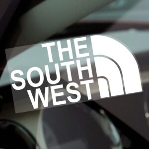 F23 Sticker The South West Sign Car Window Hiking Climbing Walk Walking Vinyl Label Decal Vehicle Van Outdoor Adventure JDM DUB Euro Bumper
