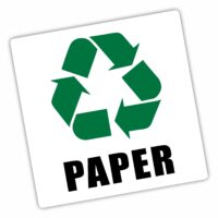 R16 Sticker Paper Recycling Bin Environment Recycle Eco-Friendly Logo Sign Waste Disposal Label Hygiene Trash Decal Management Notice