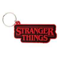 Stranger Things Keychain Logo Keyring Rubber Key Ring Bag Tag Suitcase Charm